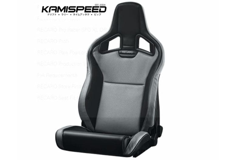 RECARO Black Vinyl/ Grey Vinyl Cross Sportster ORV Driver Seat (414.1OR.3206)