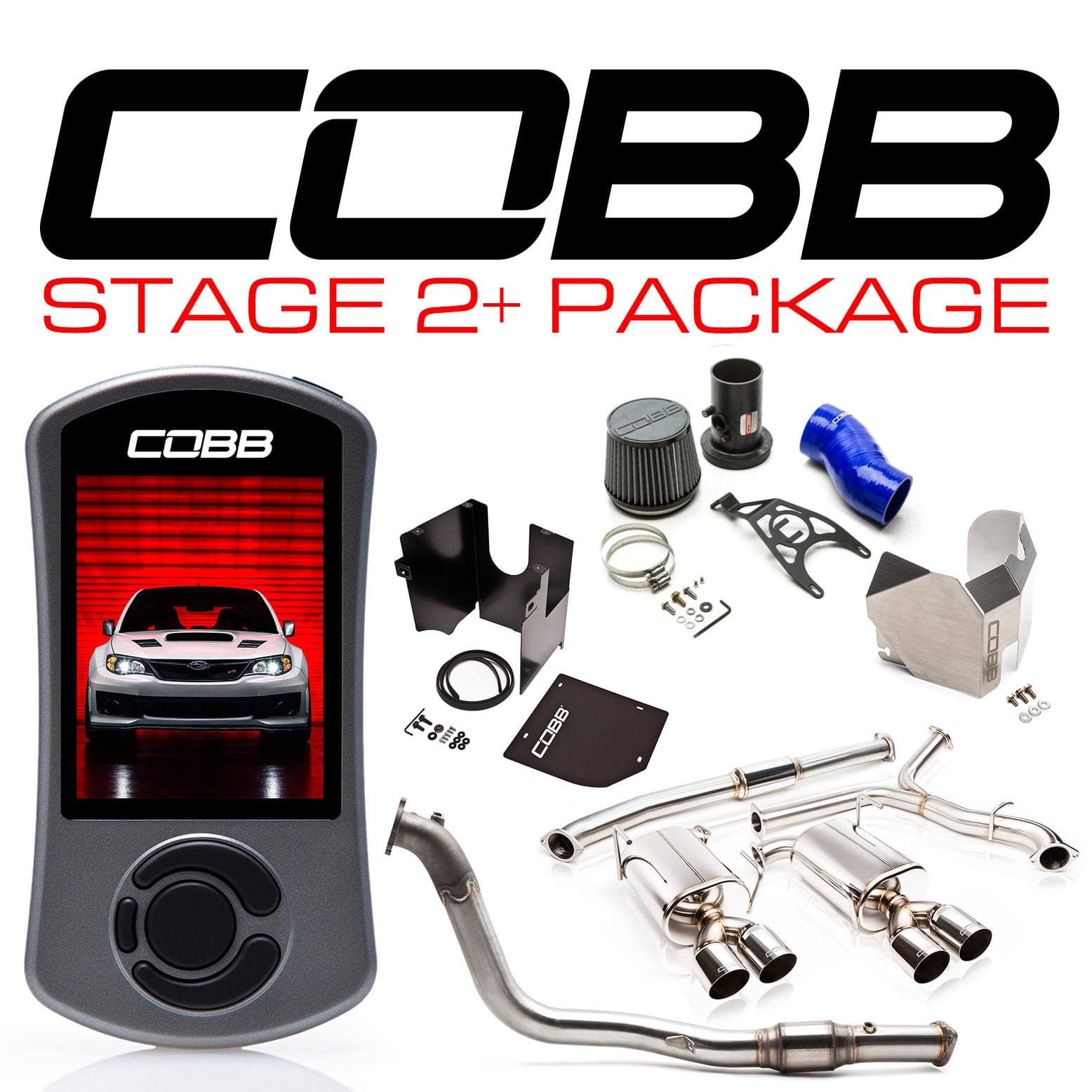 Cobb 11-14 Subaru Impreza STI (Sedan) Stage 2+ Power Package - Blue