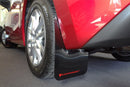 Rally Armor 2014+ Mazda3/Mazdaspeed3 UR Guardabarros negro con logotipo rojo