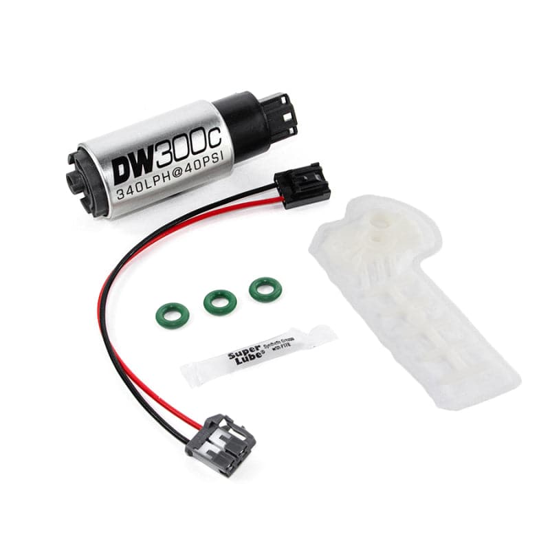 DeatschWerks Bomba de combustible compacta 340lph DW300C con kit de configuración para 15-21 WRX/BRZ / 12-21 Toyota 86 / 13-16 Scion FR-S (9-307-1010) 