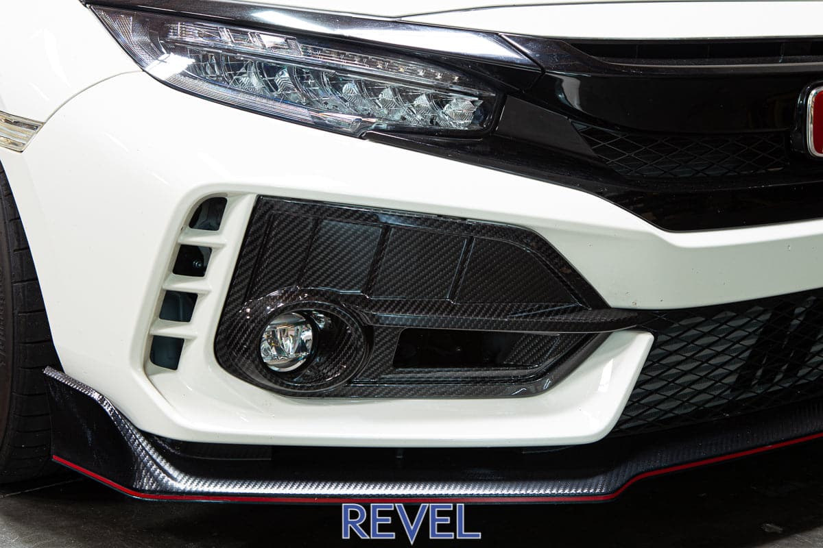 Cubiertas de luz antiniebla de carbono seco Revel GT para Honda Civic Type R 2017-2019