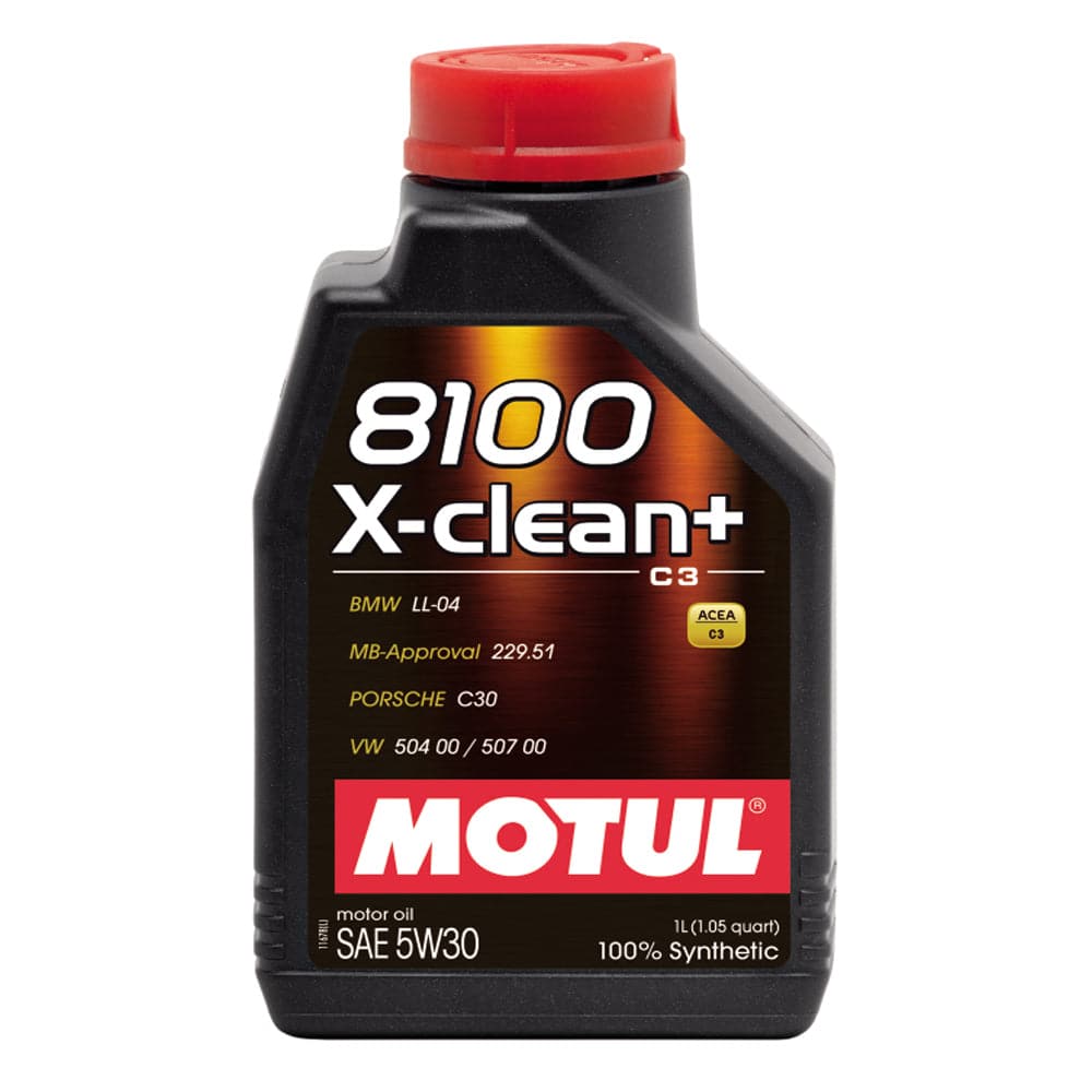 Aceite de motor sintético Motul 1L 8100 5W30 X-CLEAN - LL04- MB 229.51- 504.00-507.00 (mot106376)