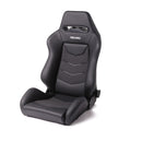 Recaro Speed V Passenger Seat - Black Leather/Cloud Grey Suede Accent