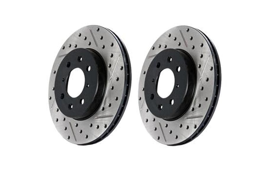 StopTech 2009-2019 Nissan 370Z SportStop Rotor trasero derecho ranurado y perforado (st127.42088CR)