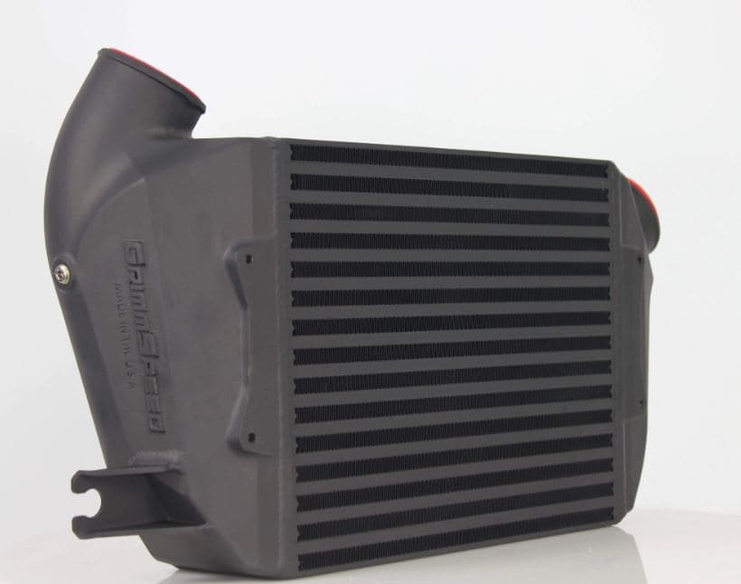 Intercooler de montaje superior GrimmSpeed ​​15-21 Subaru WRX con revestimiento dispersante térmico (grm090071)