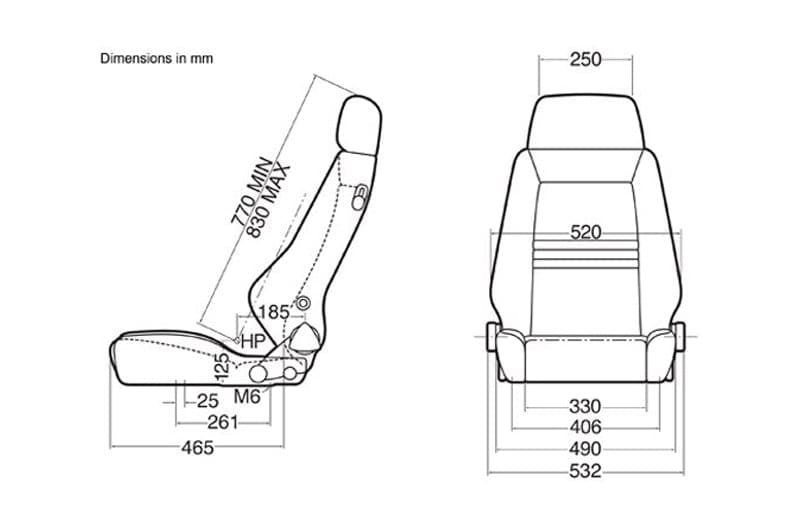 Recaro Specialist S Seat | Black Avus/Black Avus (recLXF.00.000.AA11)