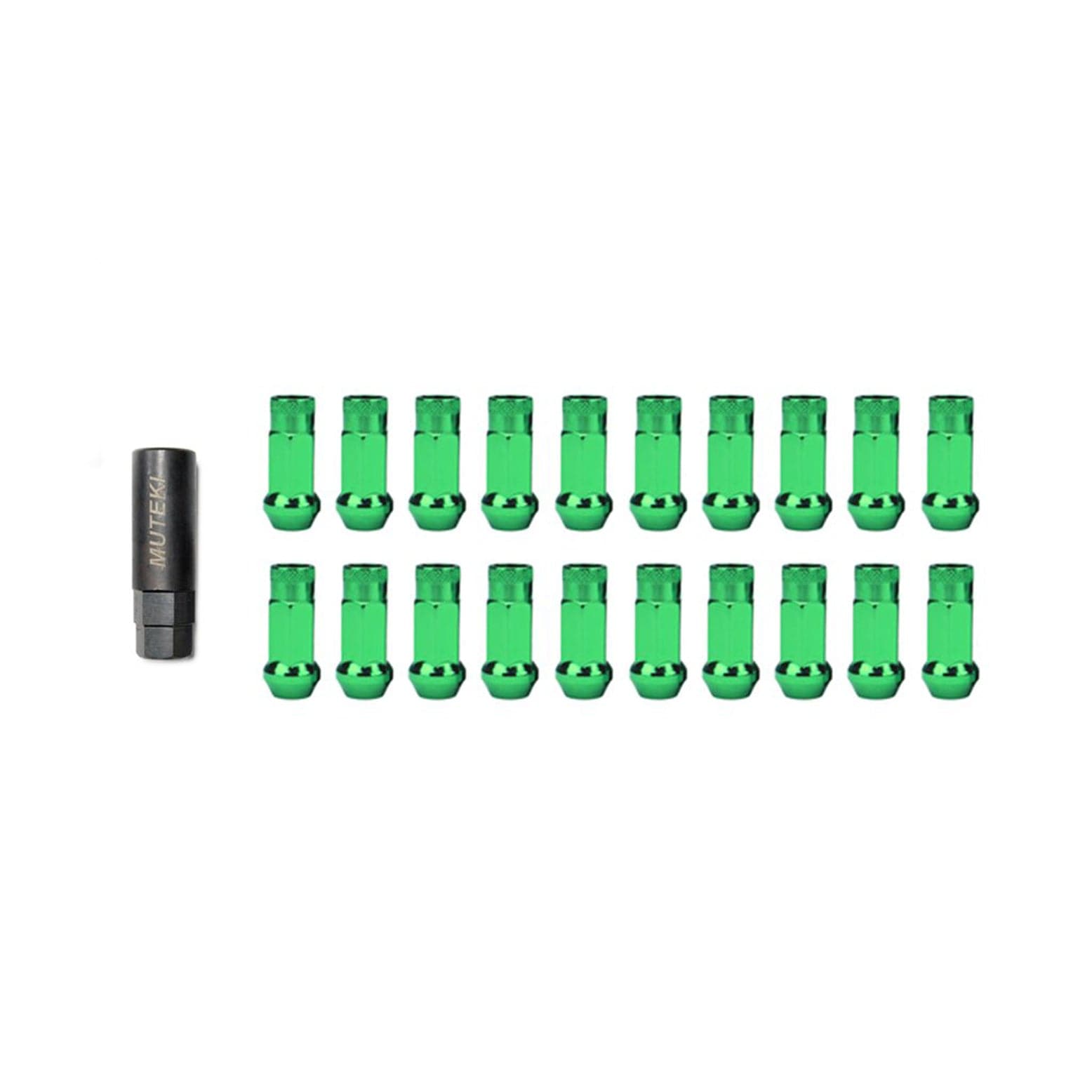 Wheel Mate Muteki SR48 Open End Lug Nuts - Green 12x1.25 48mm