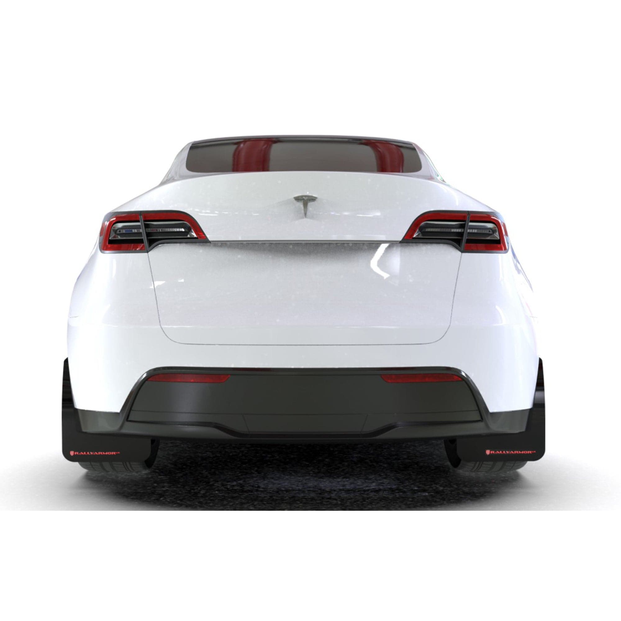 Rally Armor 20-23 Tesla Model Y UR Black Mud Flap with Red Logo (ralMF72-UR-BLK/RD)