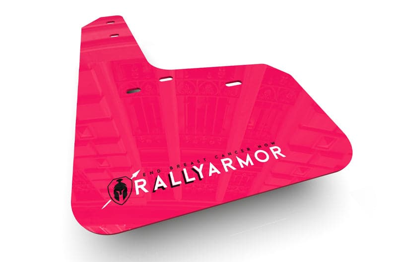 Rally Armor 2017+ Tesla Model 3 Faldilla de barro rosa BCE Logotipo blanco (ralMF62-BC20-PK/WH)