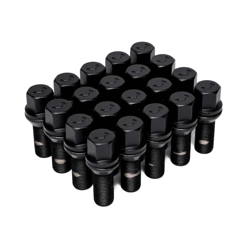 Perno Vossen - 14x1,5 - 30 mm - Hex de 17 mm - Asiento cónico - Negro (juego de 20) (LUG-B1450-30-BC)