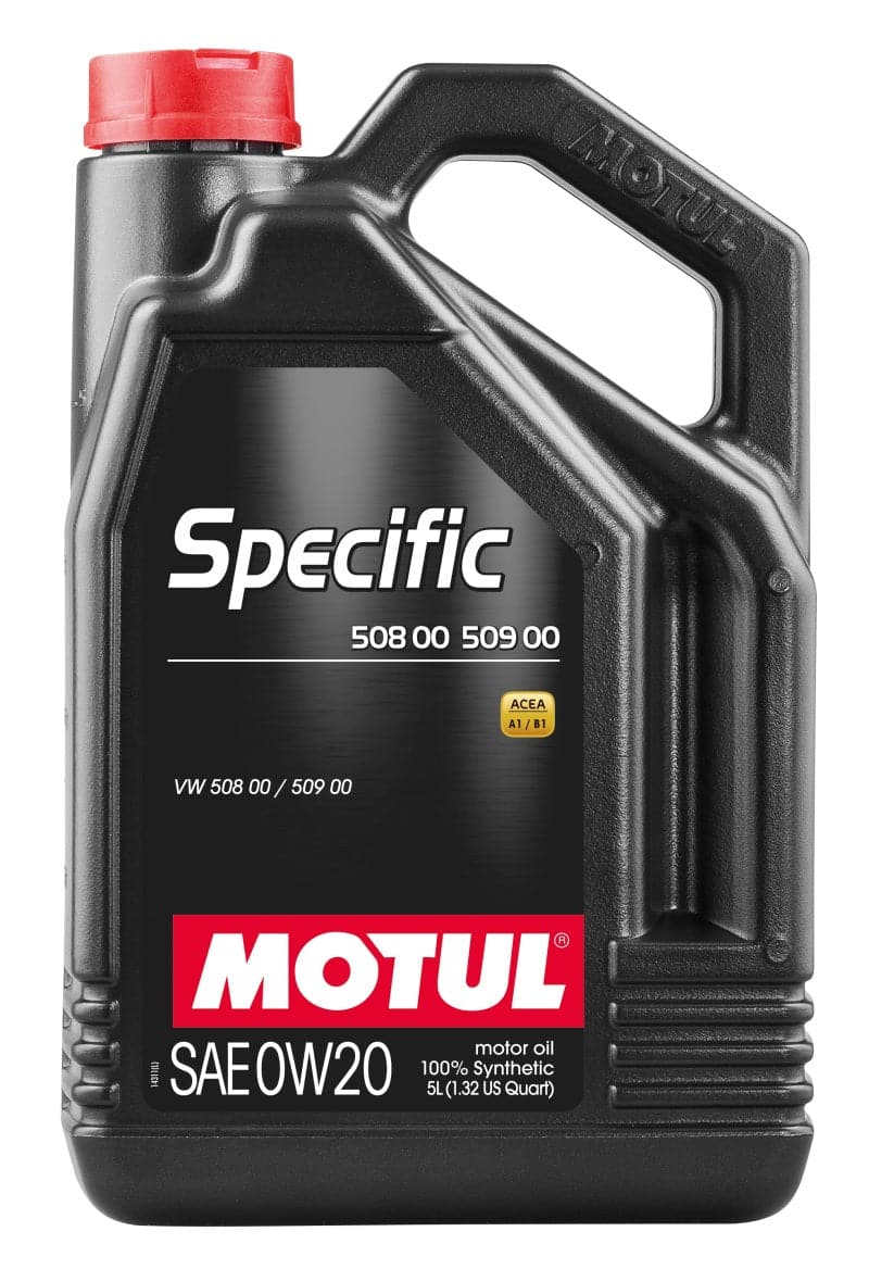 Aceite Motul 5L Específico 508 0W20 4X5L - Acea A1/B1 / VW 508.00/ 509.00 / Porsche C20