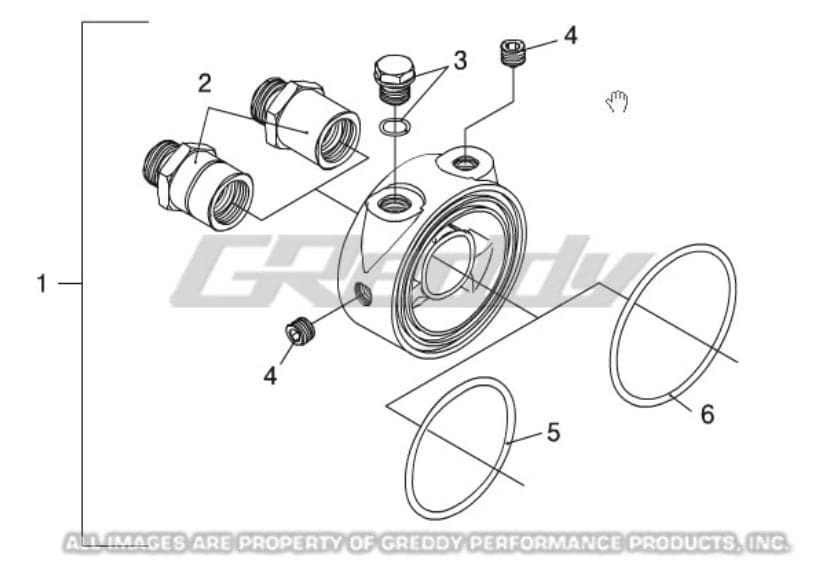 GReddy Universal Oil Filter Block Adapter