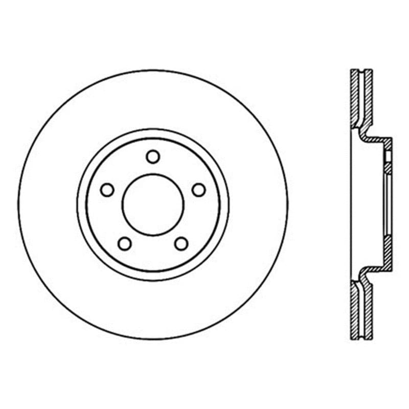 StopTech Power Slot 07-09 Mazdaspeed3 Rotor delantero izquierdo ranurado