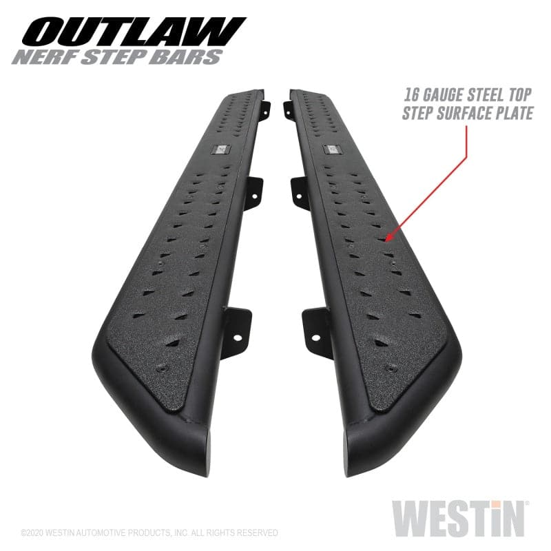 Barras de paso Nerf Westin 2020 Jeep Gladiator Outlaw - Negro texturizado