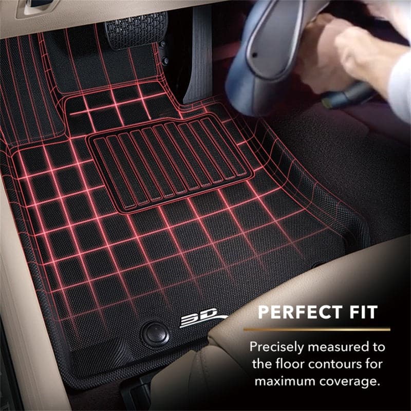 3D MAXpider 2019-2020 Toyota Corolla Hatchback Kagu 1st Row Floormats - Black