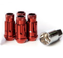 WHEEL MATE MUTEKI SR48 OPEN END 12X1.50 48MM LOCKING LUG NUT SET OF 4 - RED FINISH (32902R)