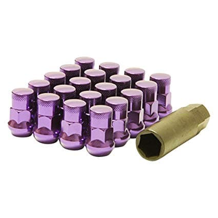 Wheel Mate Muteki SR35 Close End Lug Nuts w/ Lock Set - Purple 12x1.50 35mm