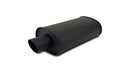 Vibrant StreetPower FLAT BLACK Oval Muffler with Single 3in Outlet - 3in inlet I.D.