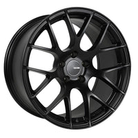 Enkei Raijin 18x9.5 45mm Offset 5x100 Patrón de pernos 72.6 Diámetro del cubo Rueda negra