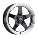 Forgestar D5 Arrastre 18x5 | 5x120 | -23/2.1" Negro brillante con borde mecanizado 78.1 (F0918C022N23)