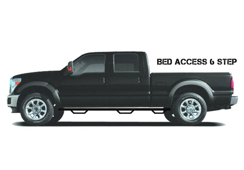 N-Fab Nerf Step 16-17 Toyota Tacoma Doble Cabina Cama de 6 pies - Tex. Negro - Acceso a la cama - 2 pulgadas