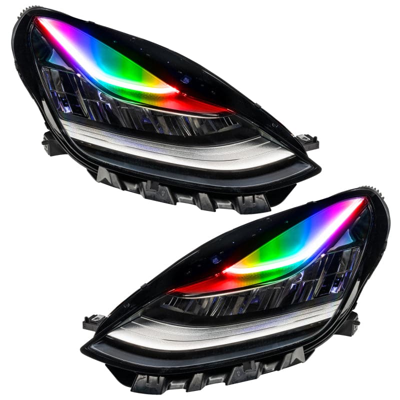 Oracle 17-21 Tesla Model 3 Headlight DRL Upgrade Kit - ColorSHIFT 2