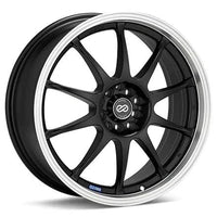 Enkei J10 17x7 5x100 38mm Offset Dia Matte Black w/ Machined Lip Wheel