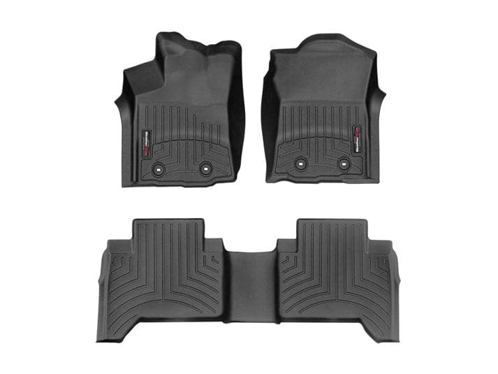 WeatherTech 2018+ Toyota Tacoma Revestimiento de piso delantero y trasero - Negro (4412991-440215)