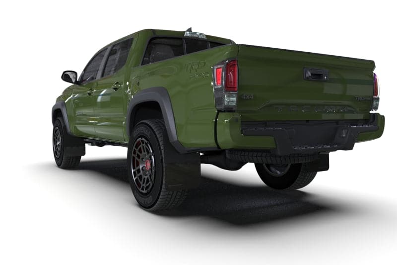 Rally Armor 16-22 Toyota Tacoma Guardabarros negro con logotipo verde militar (MF94-BLK-AGN)