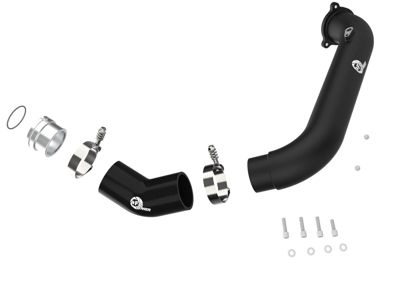 aFe 2021 Toyota Supra GR (A90) I4-2.0L (t) BladeRunner Black 2-3/4in Aluminum Charge Pipe B48