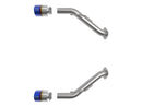 aFe 2023+ Nissan Z V6-3.0L (tt) Takeda Stainless Steel Axle-Back Exhaust System w/ Blue Flame Tip