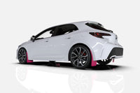 Rally Armor 20-23 Toyota GR Yaris Hatchback (Does Not Fit Regular Yaris) Pink Mud Flap BCE Logo (MF74-BCE22-PK/BLK)