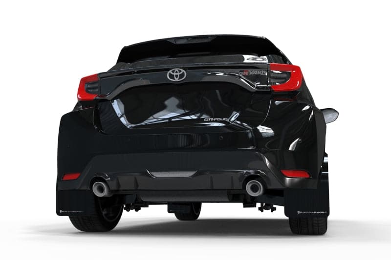 Rally Armor 20+ Toyota GR Yaris Hatchback Black Mud Flap w/ Grey Logo (MF74-UR-BLK/GRY)