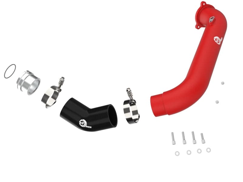 aFe 2021 Toyota Supra GR (A90) I4-2.0L (t) B48 BladeRunner Red 2-3/4in Aluminum Charge Pipe