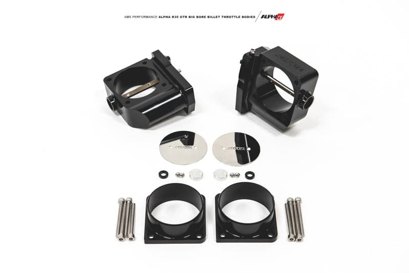 AMS Performance 2009+ GT-R R-35 Alpha CNC Big Bore Throttle Body Set w/ Vibrant HD Flanges (ALP.07.08.0006-4)