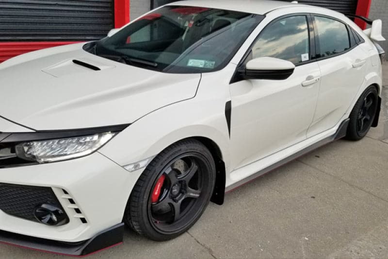 Rally Armor 17+ Honda Civic Type R Guardabarros blanco con logotipo negro