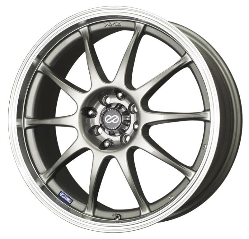 Enkei J10 15x6.5 4x100/108 38mm Offset 72.6mm Bore Dia Silver w/ Machined Lip Wheel (409-565-11SP)