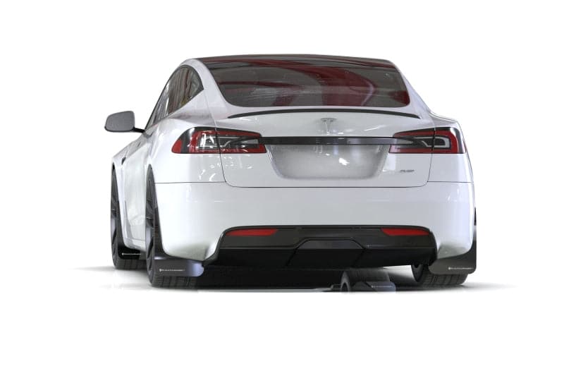 Rally Armor 21-23 Tesla Model S / S Plaid Black UR Mud Flap w/ Red Logo