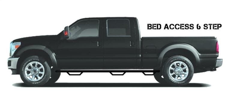 N-Fab Nerf Step 16-17 Toyota Tacoma Access Cab Cama de 6 pies - Negro brillante - Acceso a la cama - 2 pulgadas