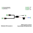 Diode Dynamics - DD4056 - Arnés de cableado de salida doble con interruptor auxiliar OEM