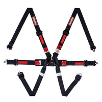 RaceQuip Black FIA 6pt Pull Up Lap FHR Fórmula Sub