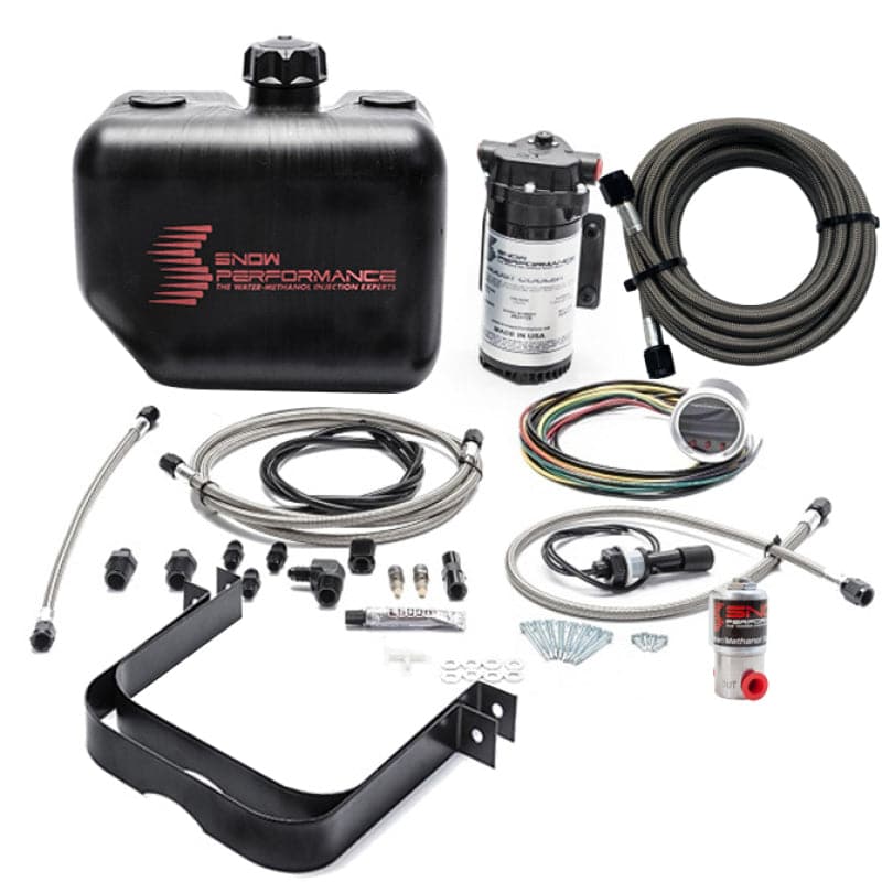 Kit de inyección de metanol y agua para enfriador Snow Performance 2.5 Boost con línea SS Brd y accesorios 4AN (SNO-211-BRD)