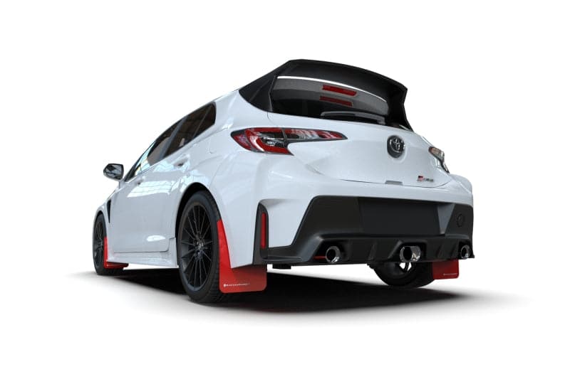 Rally Armor 2023+ Toyota GR Corolla Guardabarros rojo UR con logotipo blanco