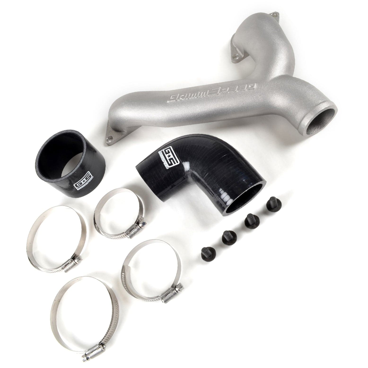 GrimmSpeed 02-07 Subaru WRX / 04+ Subaru STI Top Mount Intercooler Y-Pipe Kit - Black (grm090096)