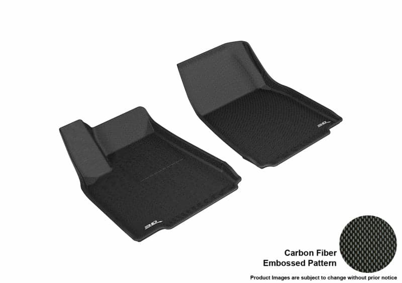 3D MAXpider 2016-2020 Tesla Model X Kagu Alfombrilla de primera fila - Negro (L1TL00111509)