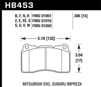 Hawk 03-06 Evo / 04-09 STi / 09-10 Genesis Coupe (Track) / 2010 Camaro SS DTC-70 Race Front Brake Pads