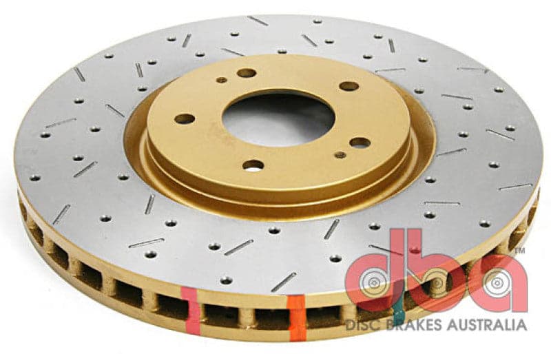 DBA 03-05 Evo 8/9 Rotor frontal perforado y ranurado Serie 4000