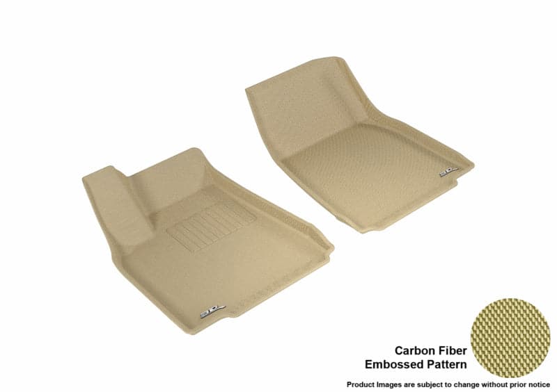 3D MAXpider 2016-2020 Tesla Model X Kagu 1st Row Floormat - Tan (L1TL00111502)