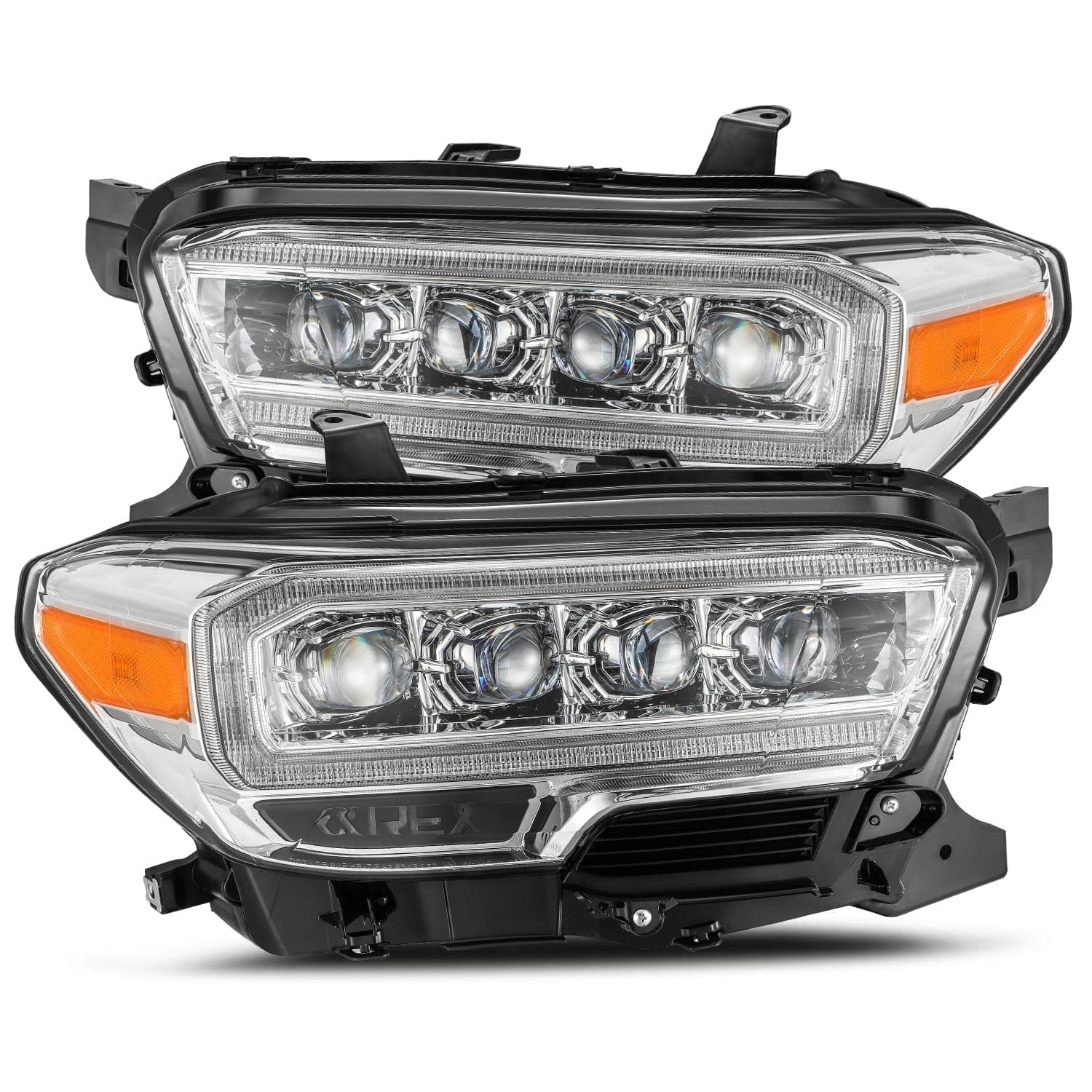 AlphaRex 16+ Toyota Tacoma NOVA Faros delanteros LED estilo tablón cromados con luz de activación (arx880706)