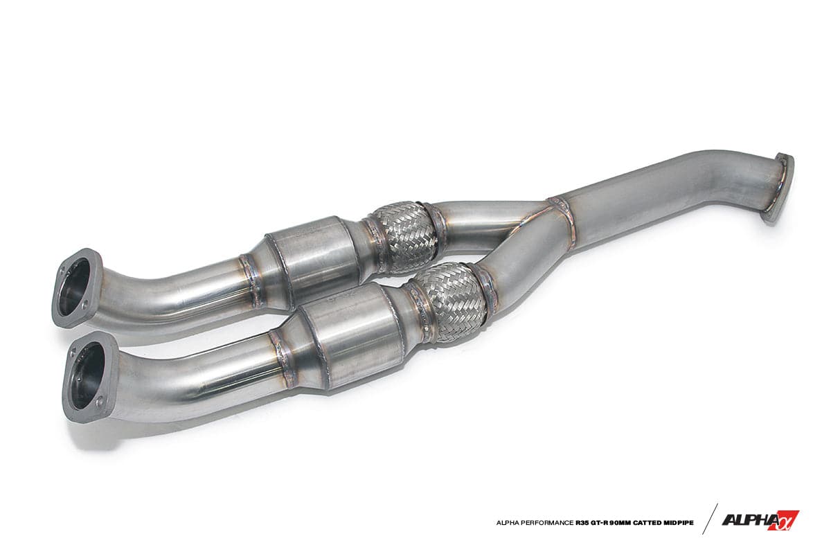 AMS Alpha 90mm Catted Midpipe / Y-Pipe - Nissan GTR R35 (ALP.07.05.0006-1)